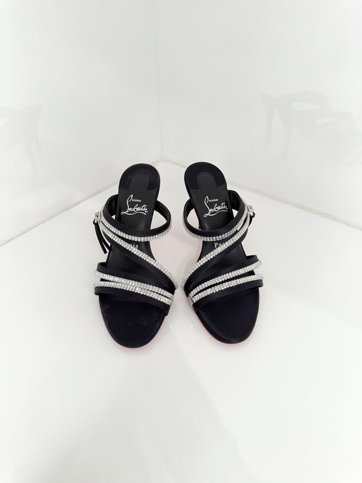 MERYLZIP STRASS Heel 80mm - Black