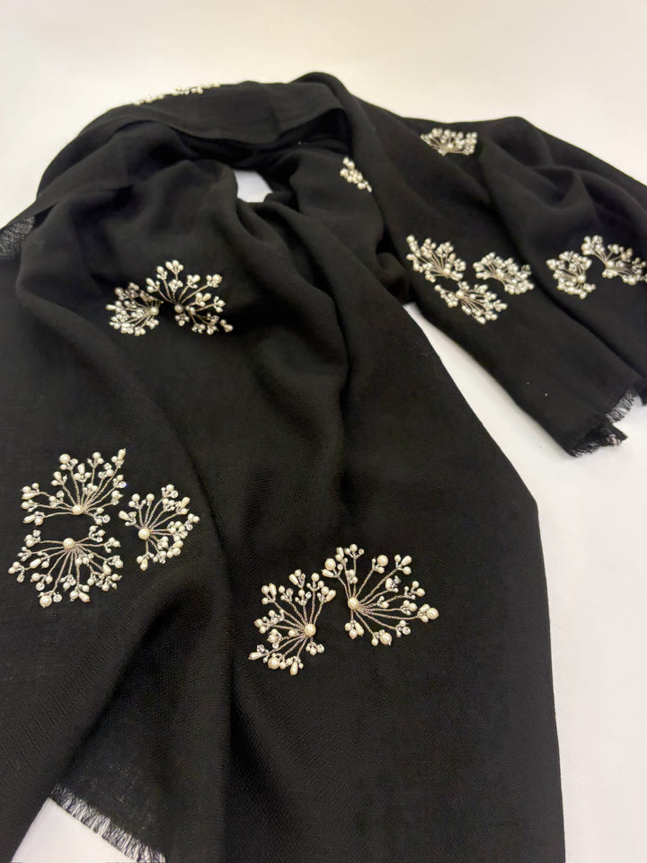 Moonlist Floral Stole - Black