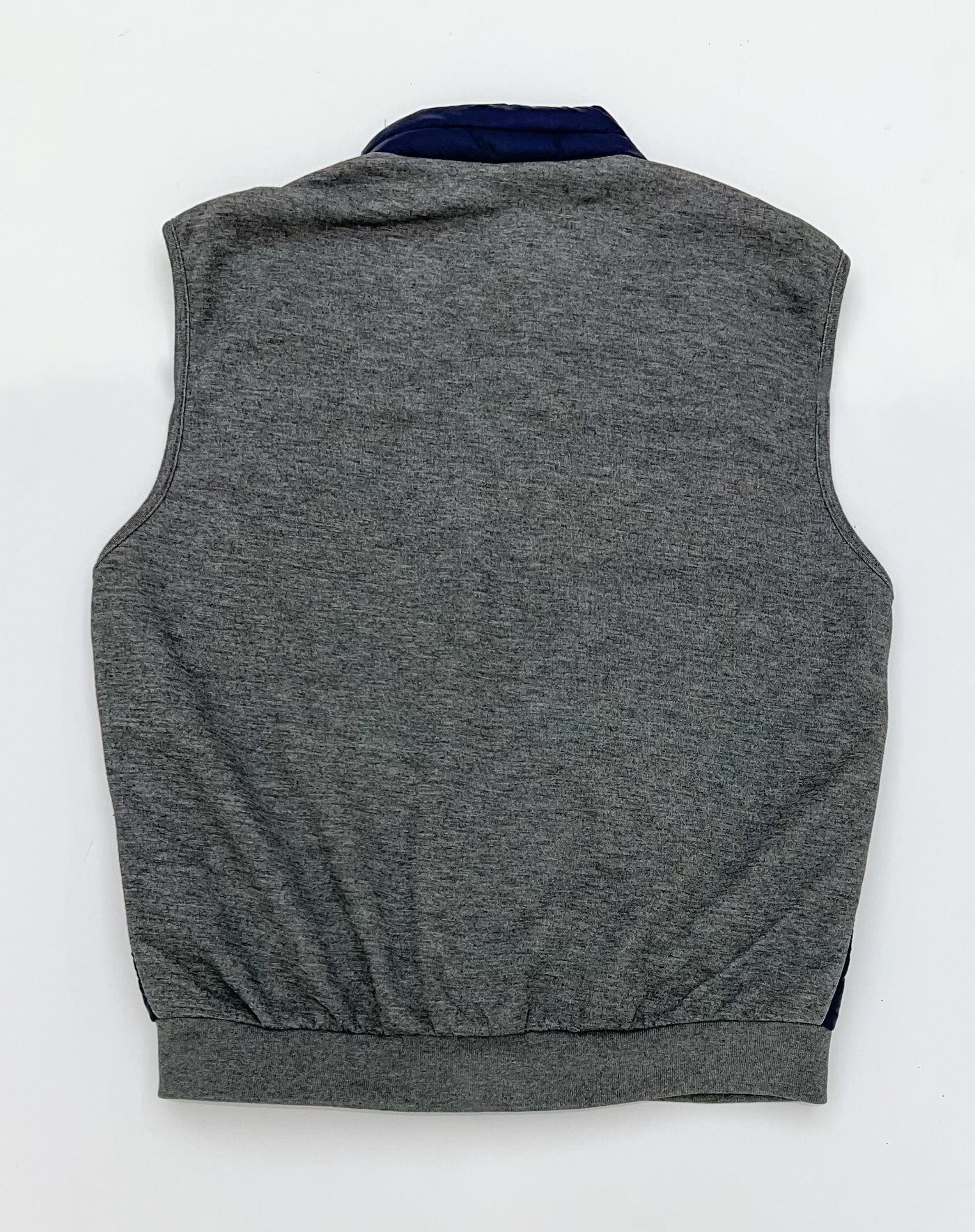 Puffer Vest with Gray Back - Navy Blue