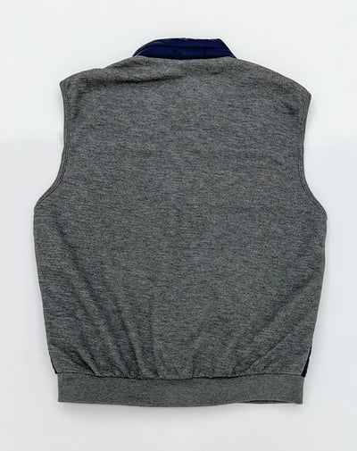 Puffer Vest with Gray Back - Navy Blue