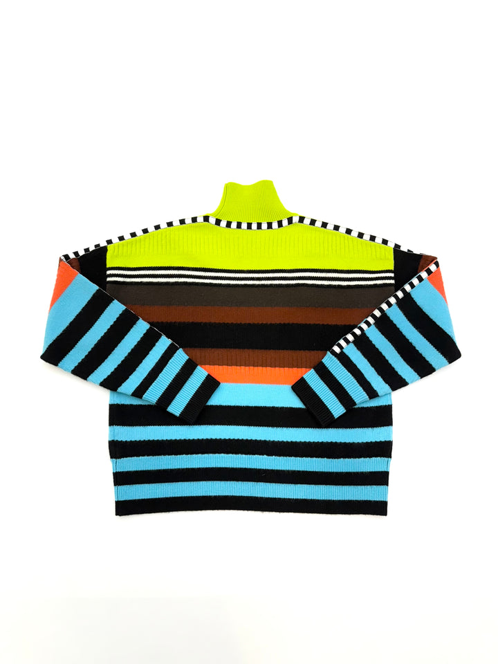 BRUSHED TURTLENECK SWEATER - Neon Multi