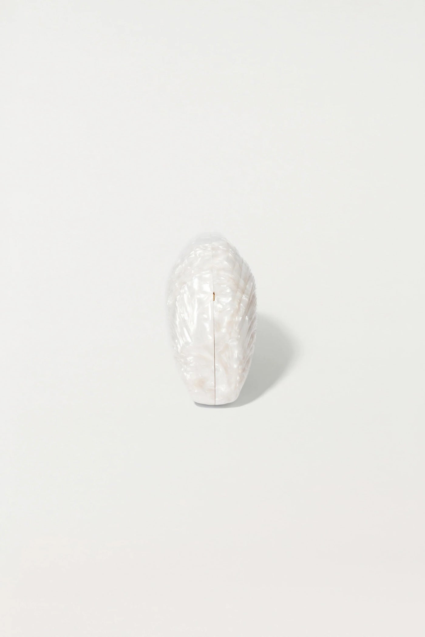 Bridget Pearl Oyster Clutch - White