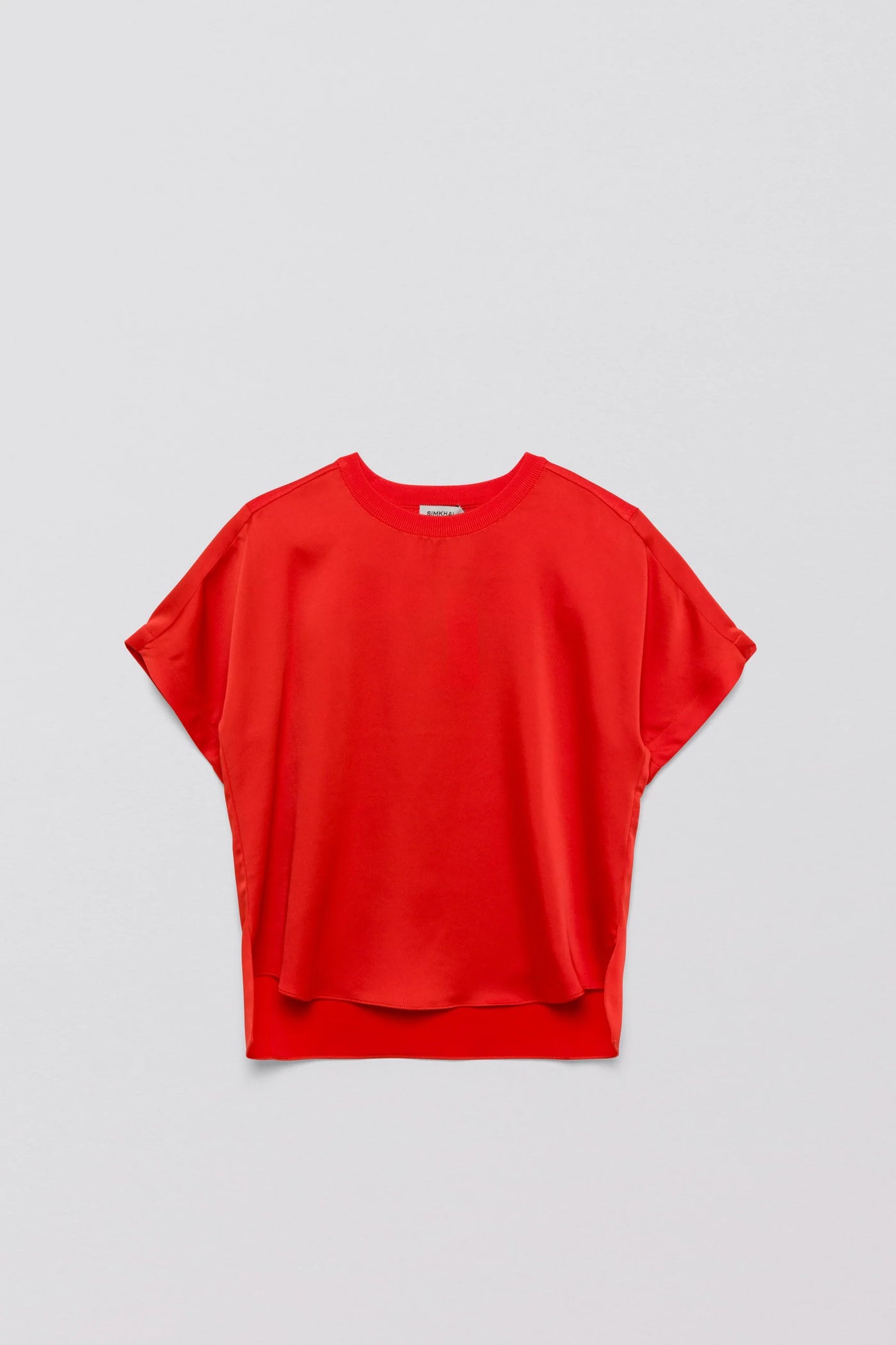 ADDY KNIT BACK T-SHIRT - Flame