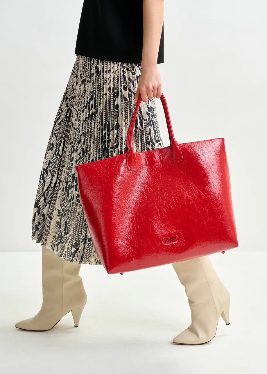 INDIRA PLEATED MIDI SKIRT - Snakeskin Multi