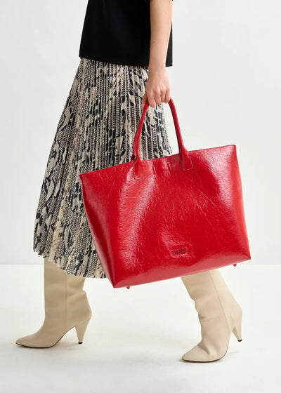 INDIRA PLEATED MIDI SKIRT - Snakeskin Multi