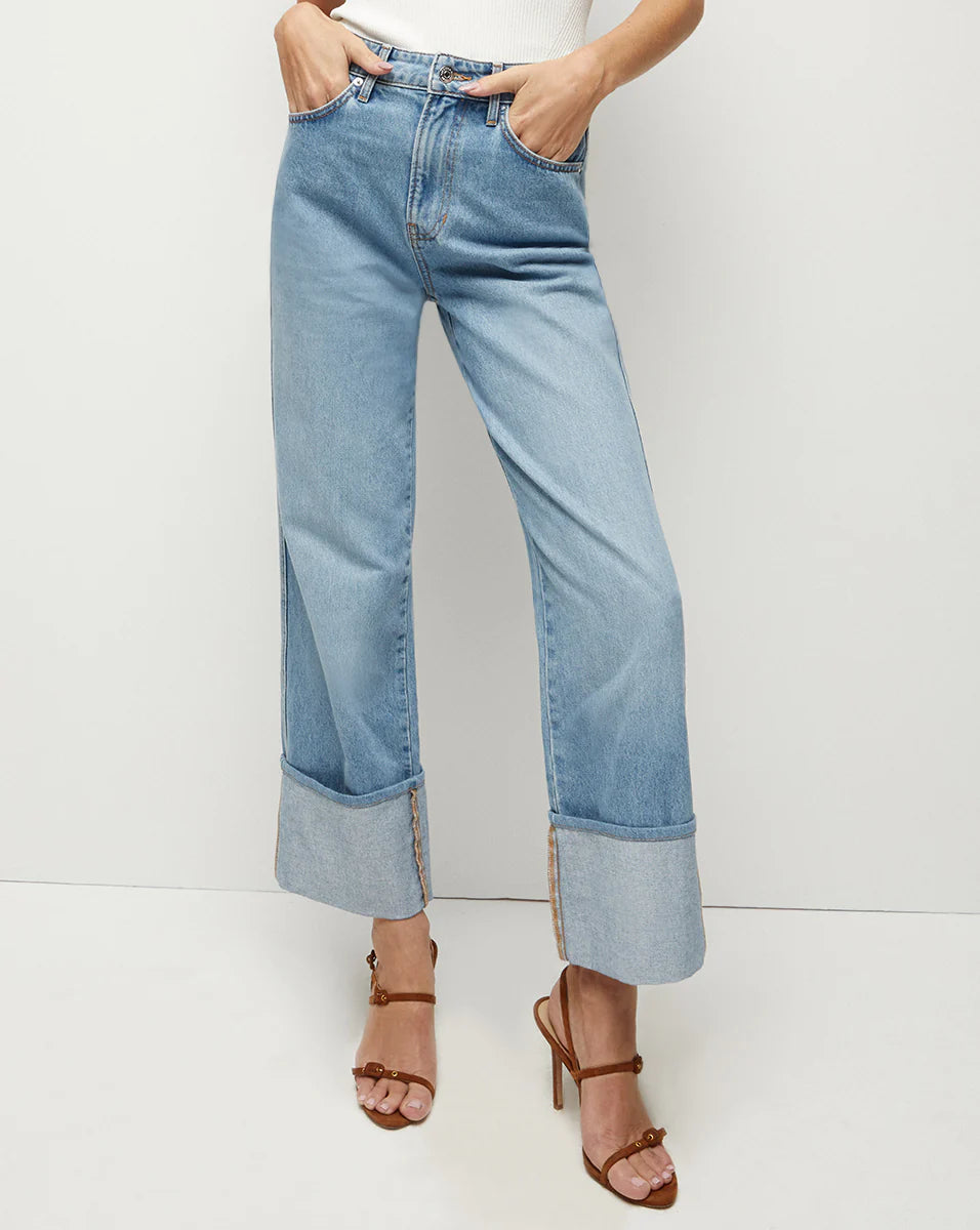 DYLAN STRAIGHT-LEG JEAN CUFFED - Silverwood Blue