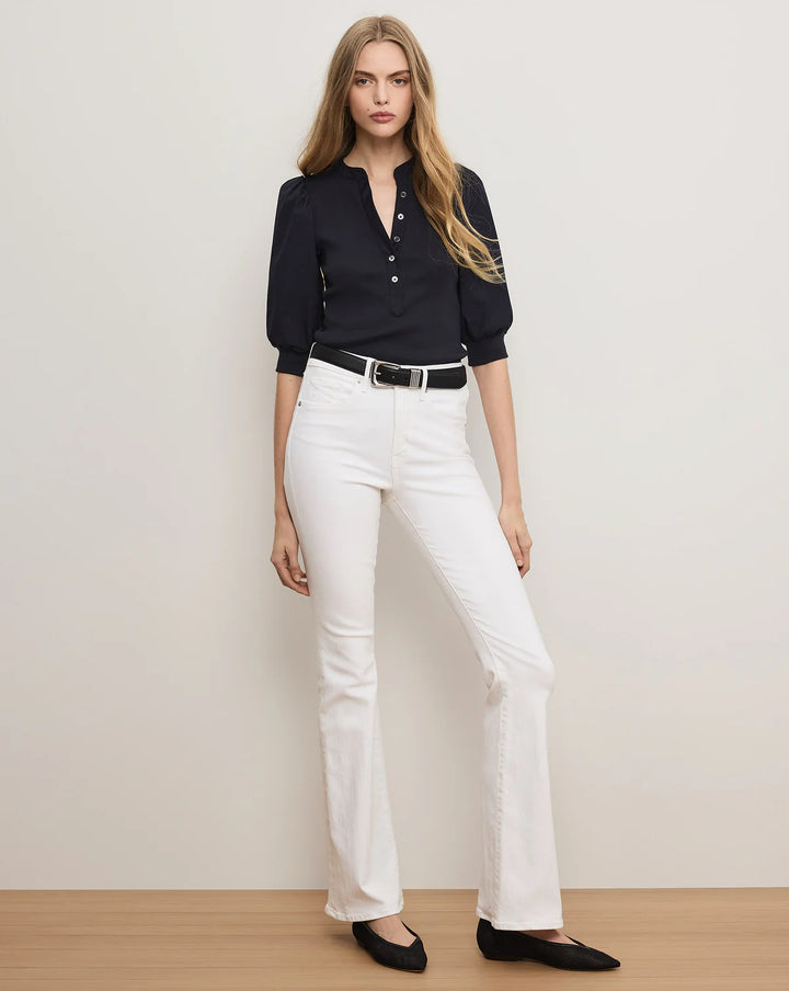 Beverly Skinny Flare Jean - White