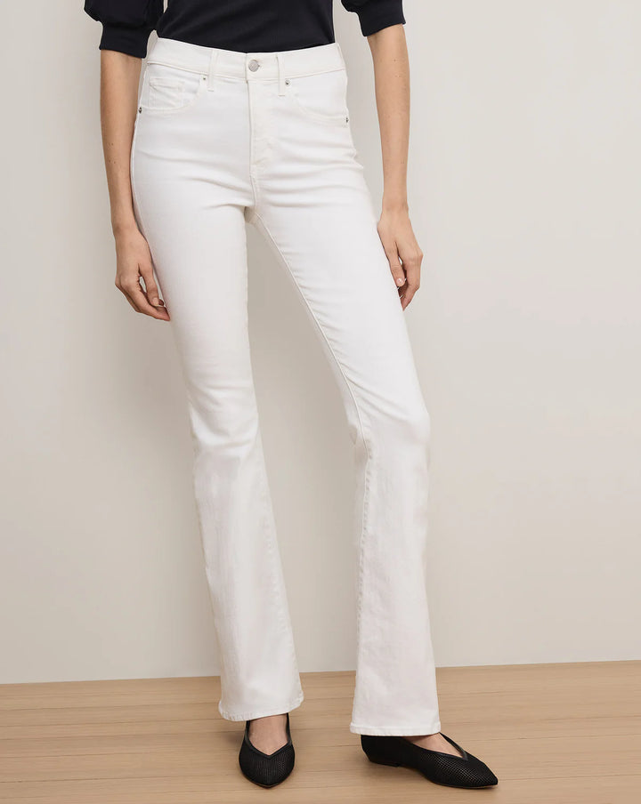 Beverly Skinny Flare Jean - White