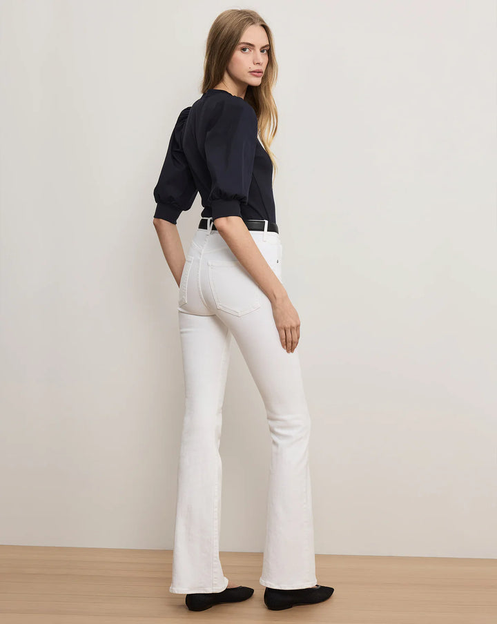 Beverly Skinny Flare Jean - White