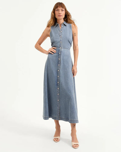 Fuller Denim Midi Dress - Starlight
