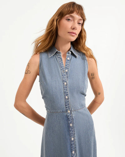 Fuller Denim Midi Dress - Starlight