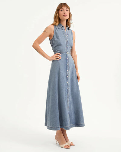 Fuller Denim Midi Dress - Starlight