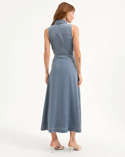 Fuller Denim Midi Dress - Starlight