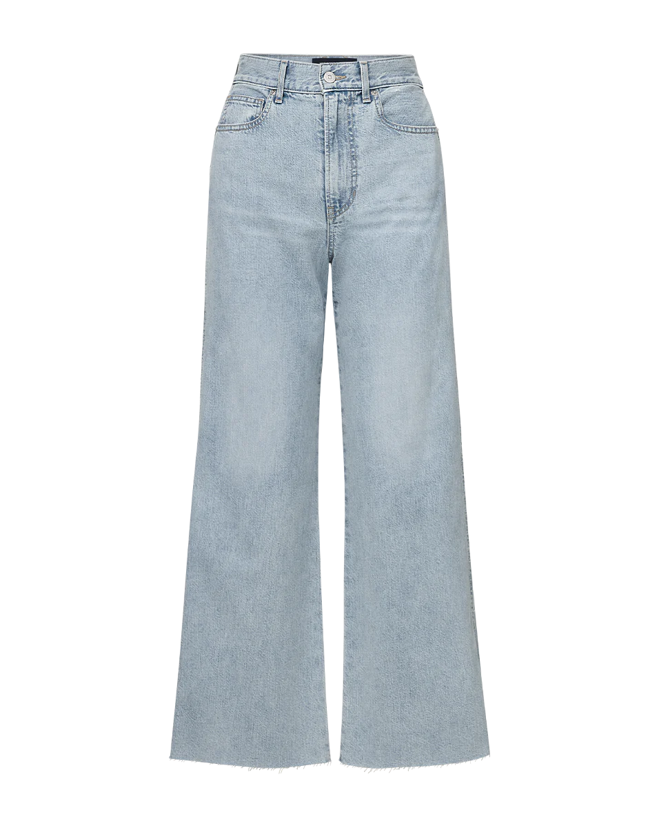 Taylor Cropped Wide-Leg Jean - Pale Stone