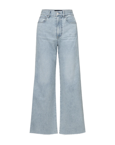 Taylor Cropped Wide-Leg Jean - Pale Stone