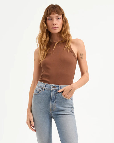 Jordyn Cropped Tank Top - Light Chicory
