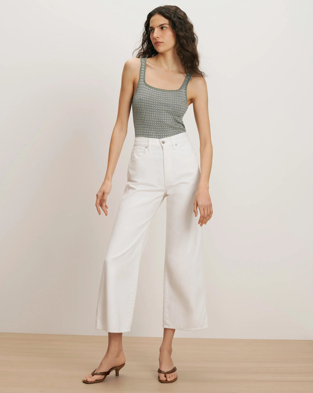 Taylor Cropped High Rise jeans - White