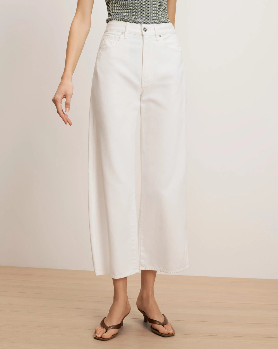 Taylor Cropped High Rise jeans - White