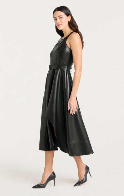 VEGAN LEATHER ZELDA DRESS - More Colors Available