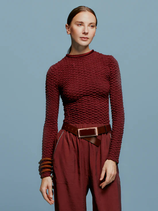 JARI TOP - Burgundy