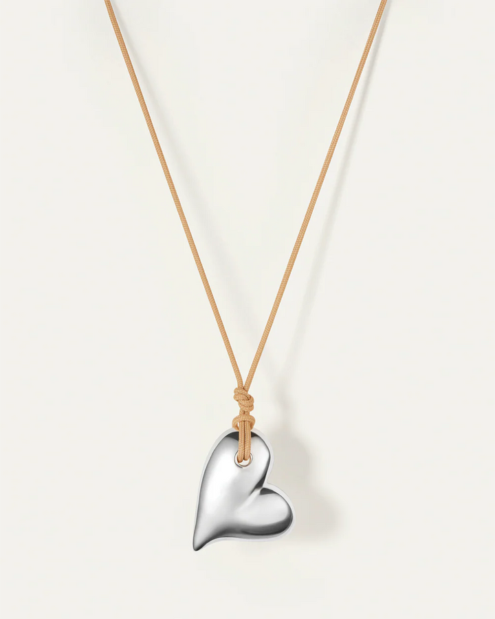 Mega Art Heart on String - Silver