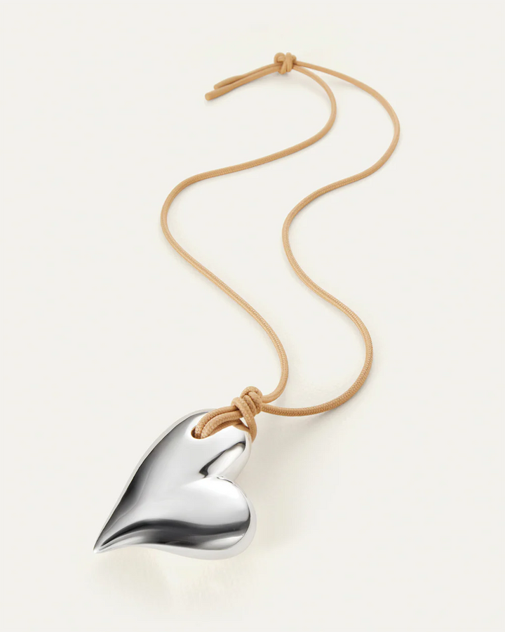 Mega Art Heart on String - Silver
