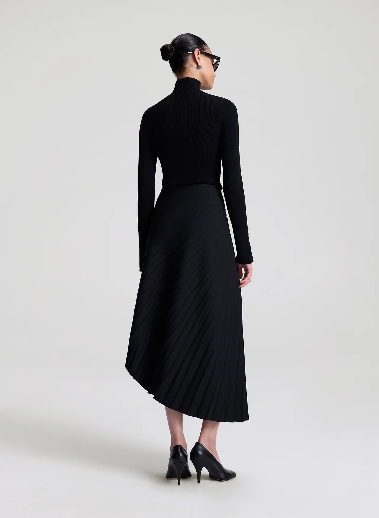 Jett Knit Merino Turtleneck Top - Black