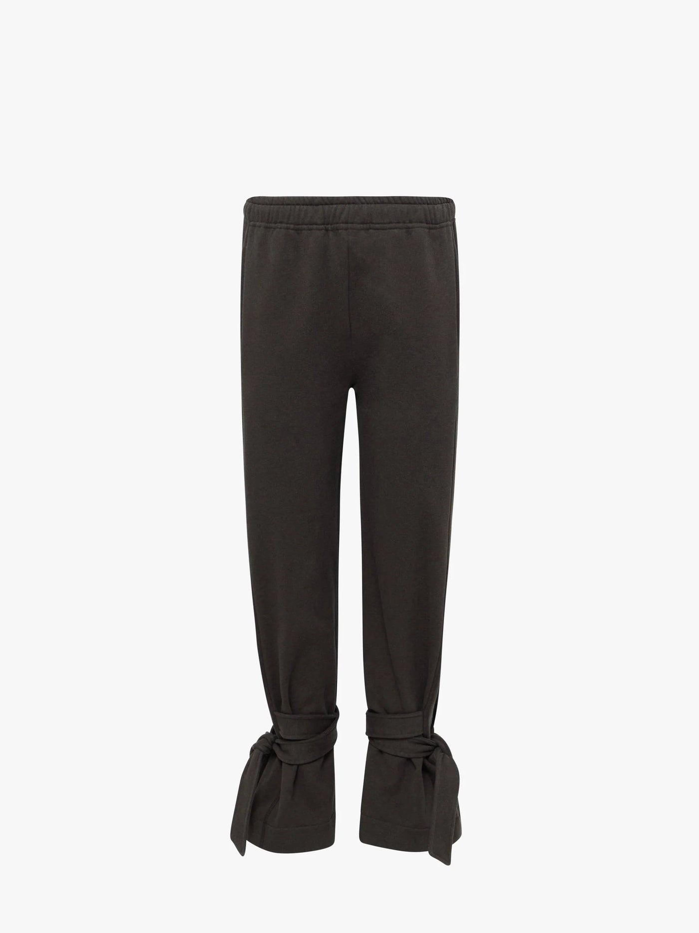 TIED BOW JOGGERS - Dark Brown Melange