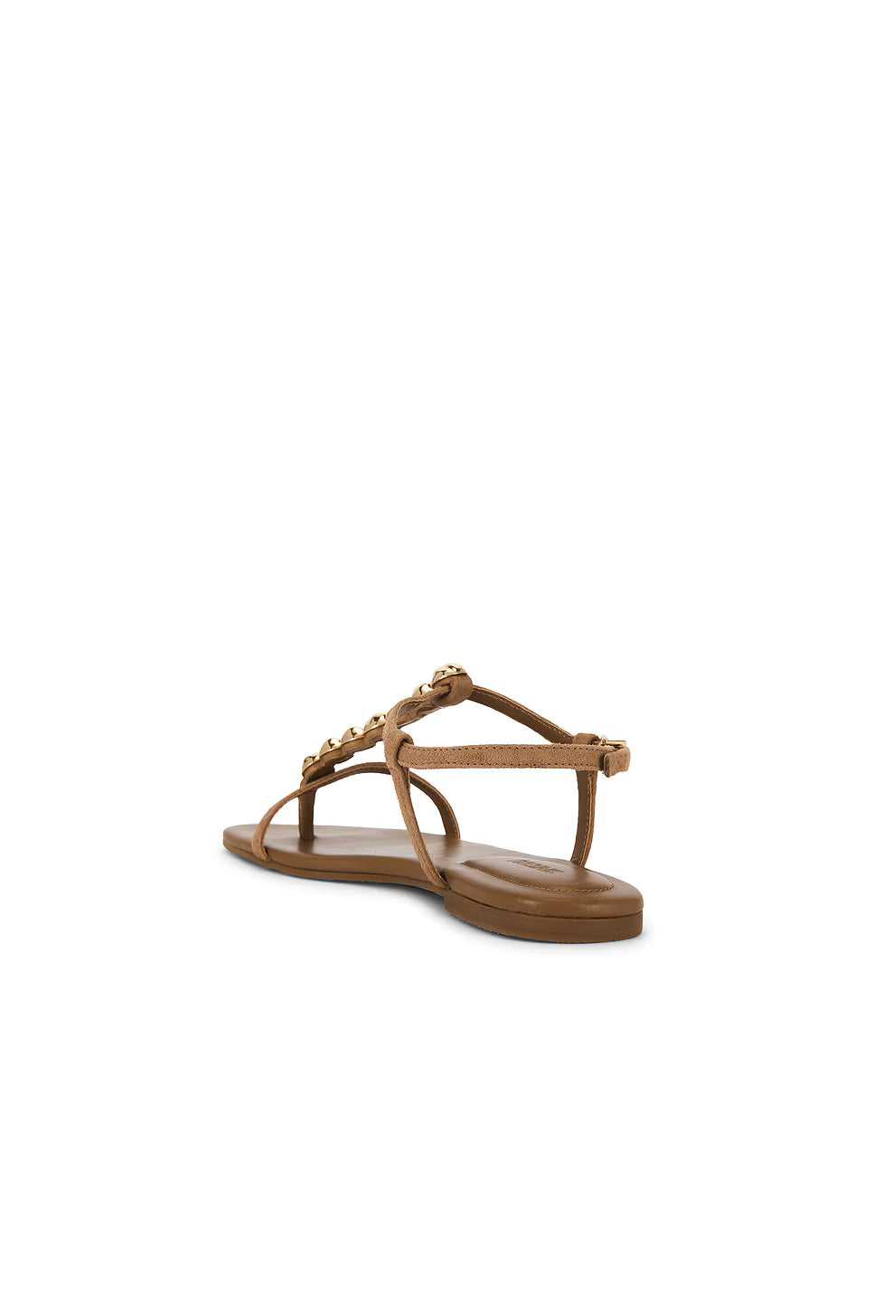 Amaya Suede Thong Flat Sandal - Camel