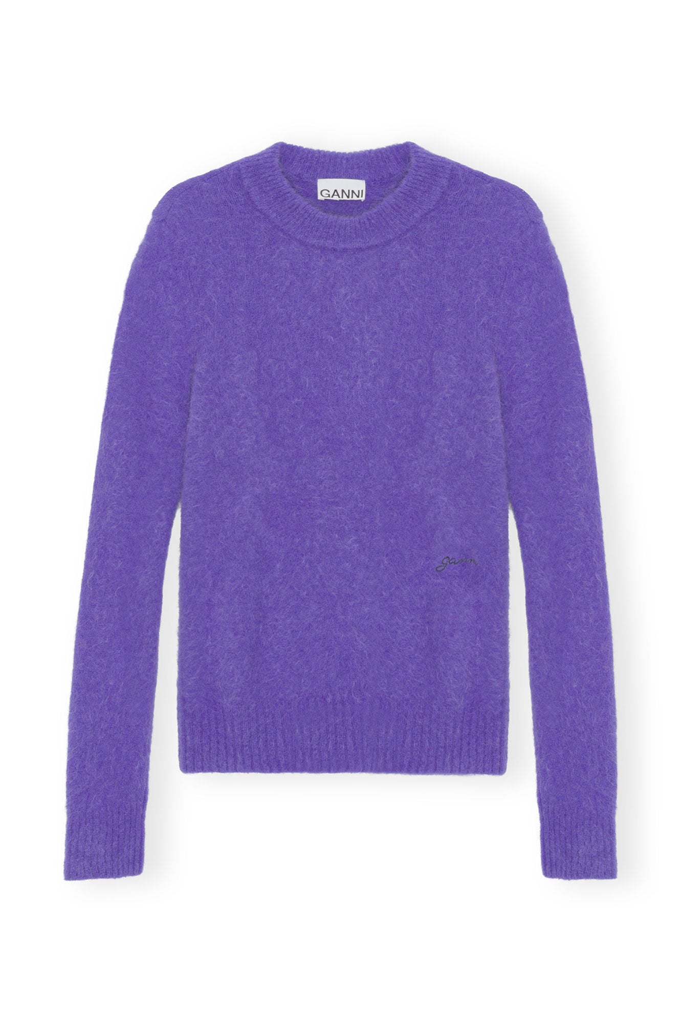 BRUSHED ALPACA O-NECK - Simply Purple