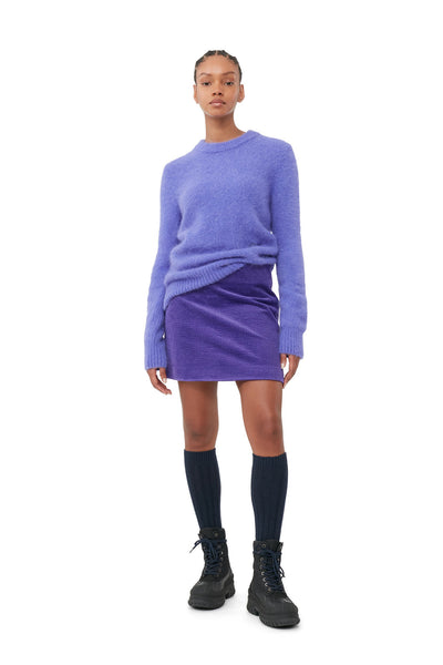 BRUSHED ALPACA O-NECK - Simply Purple