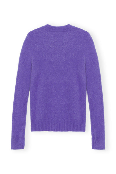 BRUSHED ALPACA O-NECK - Simply Purple