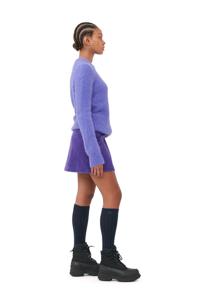 BRUSHED ALPACA O-NECK - Simply Purple
