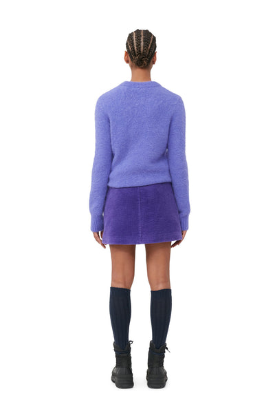 BRUSHED ALPACA O-NECK - Simply Purple