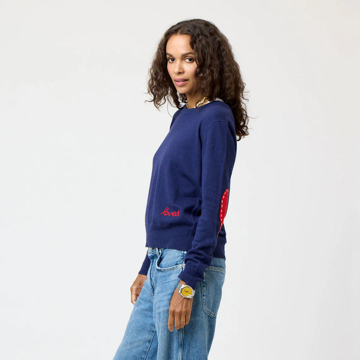 Patchwork Cotton Pullover - Indigo
