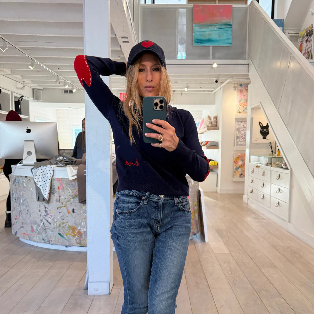 Patchwork Cotton Pullover - Indigo