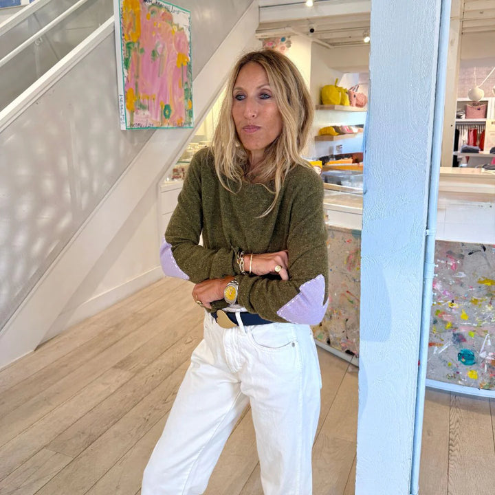 Patchwork Pullover - Army Green