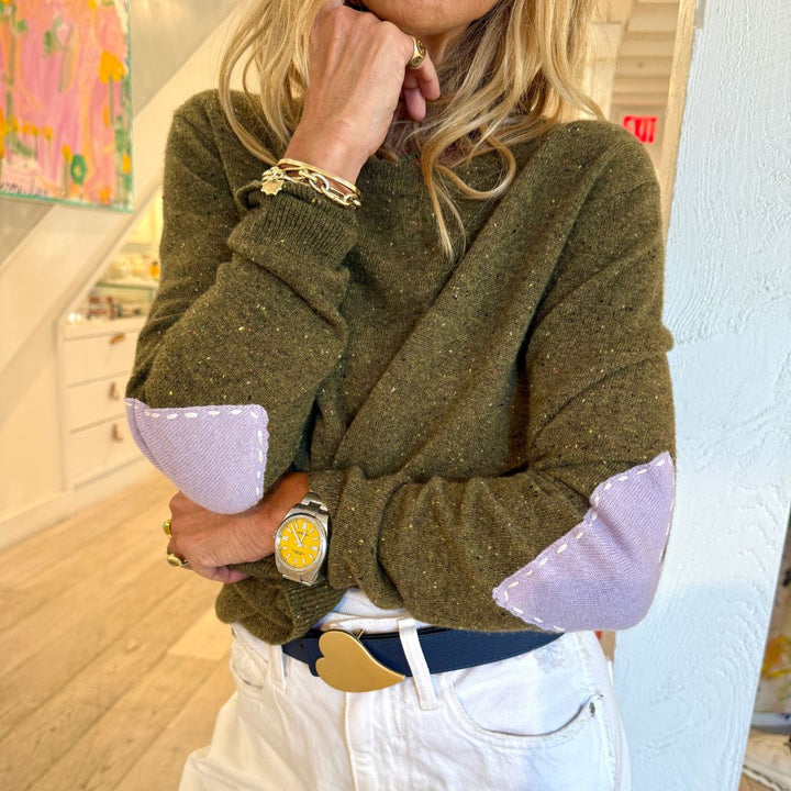 Patchwork Pullover - Army Green