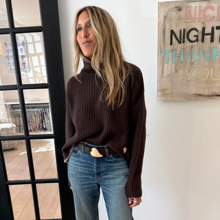 MARLOW CASHMERE SWEATER - Cocoa