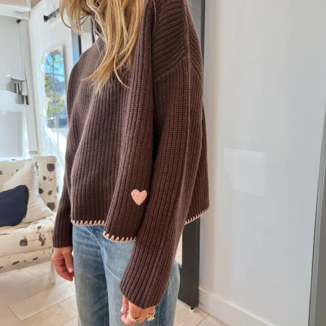 MARLOW CASHMERE SWEATER - Cocoa