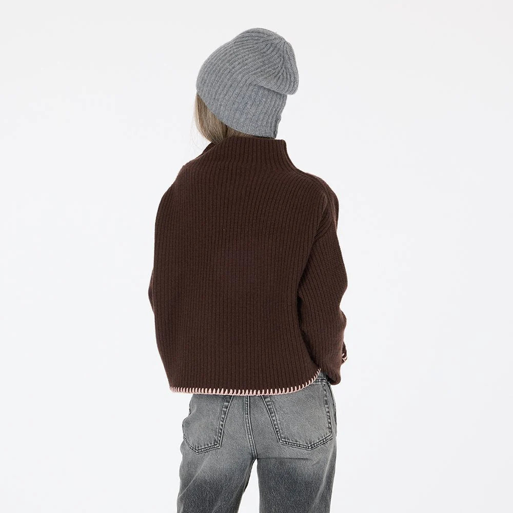 MARLOW CASHMERE SWEATER - Cocoa