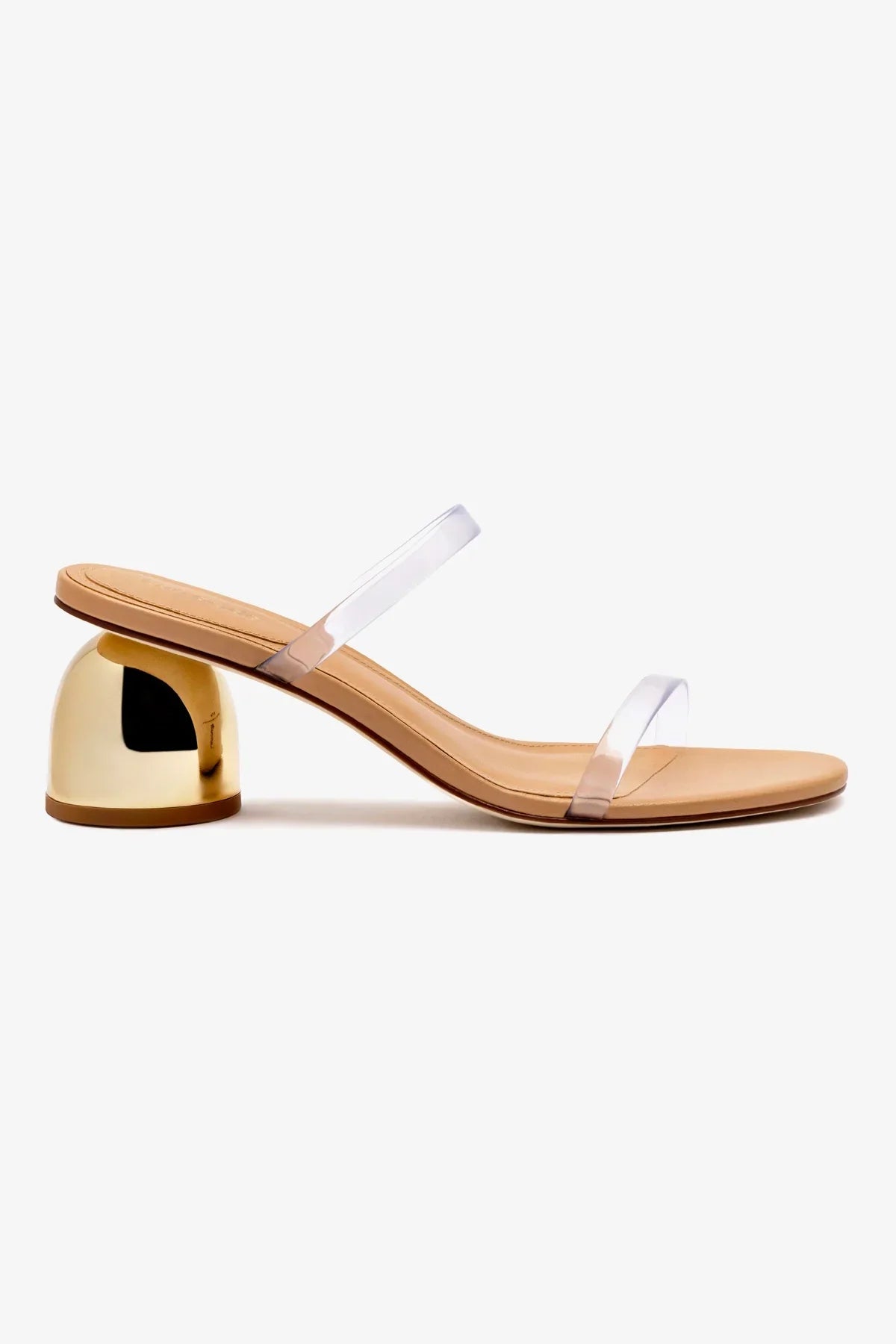 Dew Drop Mule - Tan Leather and Vinyl