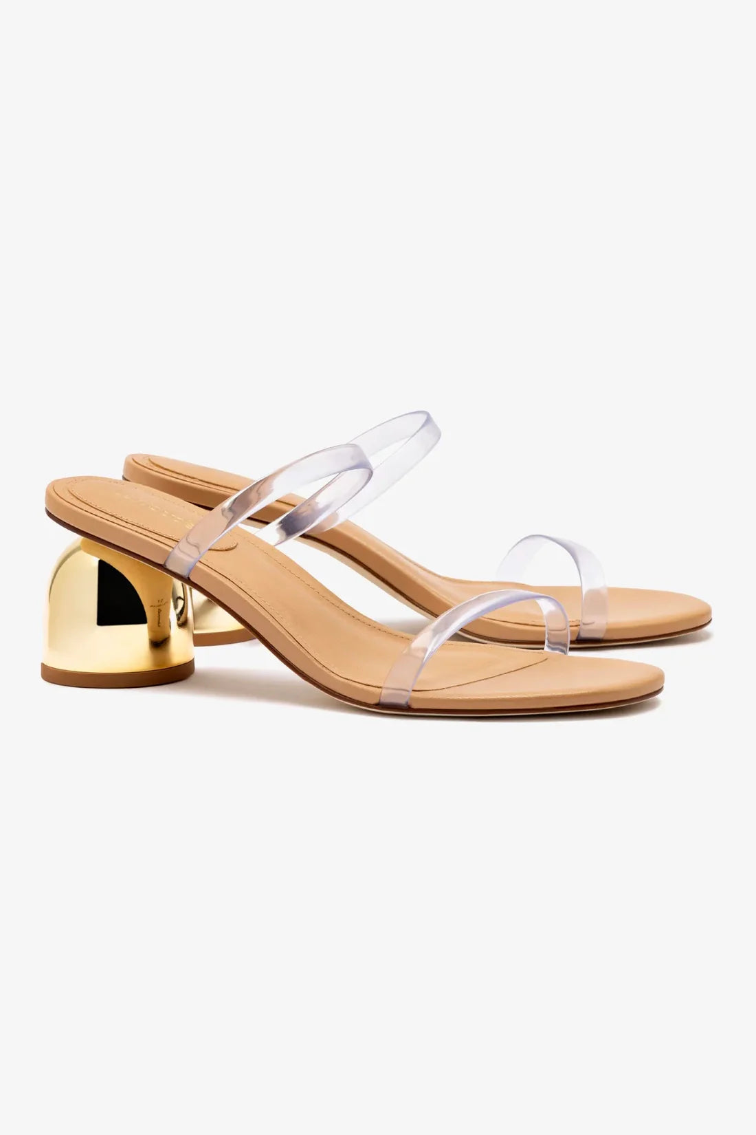 Dew Drop Mule - Tan Leather and Vinyl