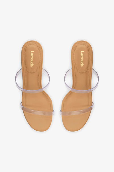 Dew Drop Mule - Tan Leather and Vinyl