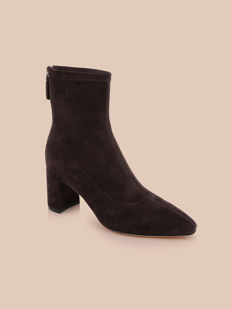 Salome Stretch Suede Boot - Brown