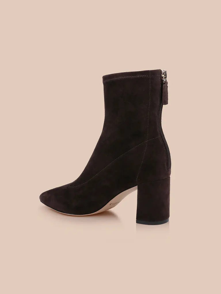 Salome Stretch Suede Boot - Brown