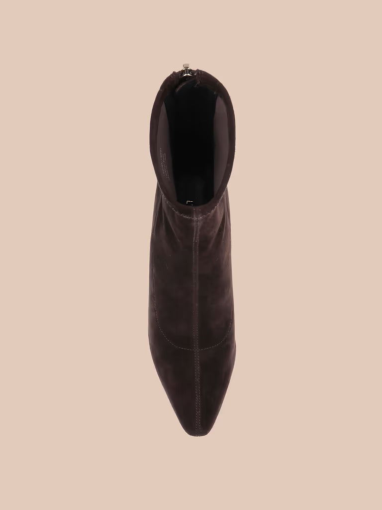 Salome Stretch Suede Boot - Brown