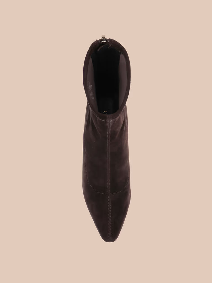 Salome Stretch Suede Boot - Brown