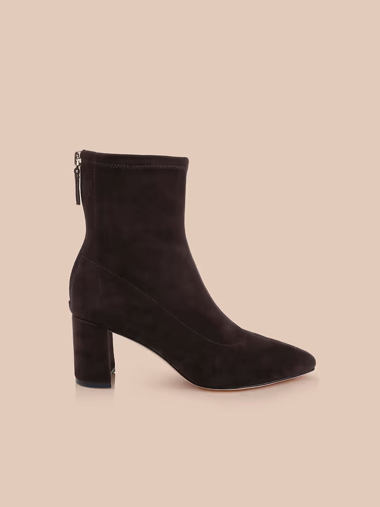 Salome Stretch Suede Boot - Brown