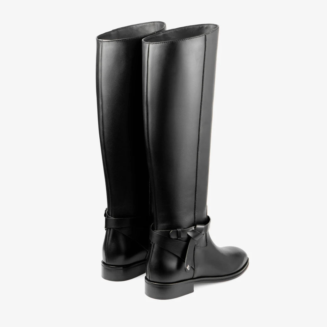 Lawton Knee Boot Flat - Black